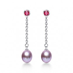 Cercei Perle Model 10 - argint si perle de cultura
